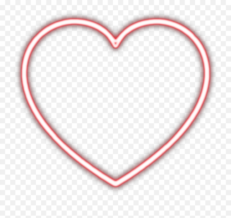 Trending - Transparent Blue Neon Heart Emoji,Heary Emoji