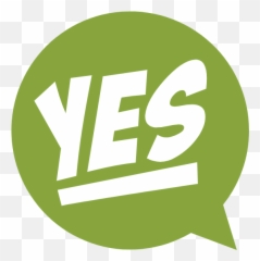Underlined Yes Bubble Graphic - San Leandro Emoji