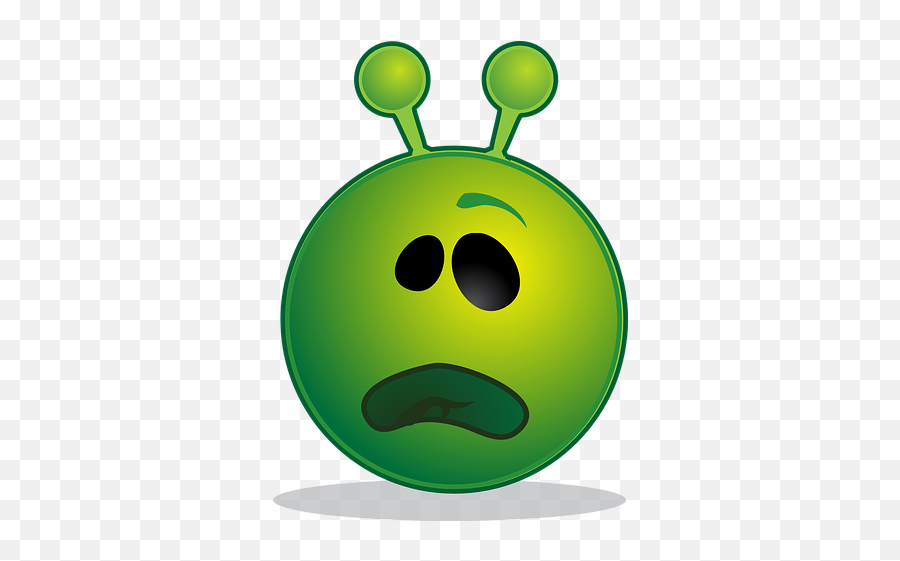 Sad Face Emoji - Smiley Alien,Sadface Emoji