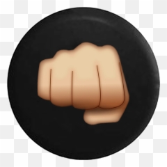 Punching Fist Bump Text Emoji Jeep Camper Spare Tire Cover Custom Size - Comfort,Fist Bump Emoji
