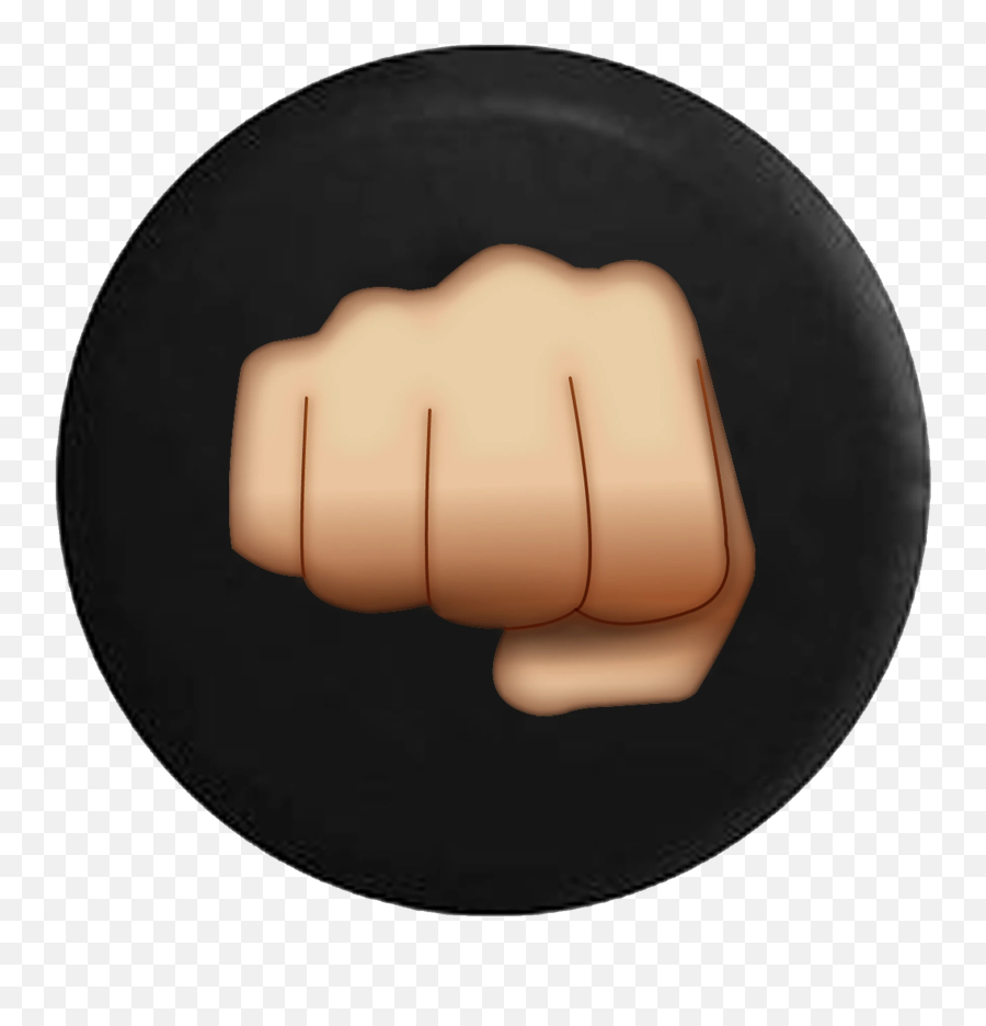 Punching Fist Bump Text Emoji Jeep Camper Spare Tire Cover Custom Size - Comfort,Fist Bump Emoji
