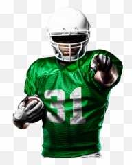 American Football Player Pointing At - Transparent Png Emoji