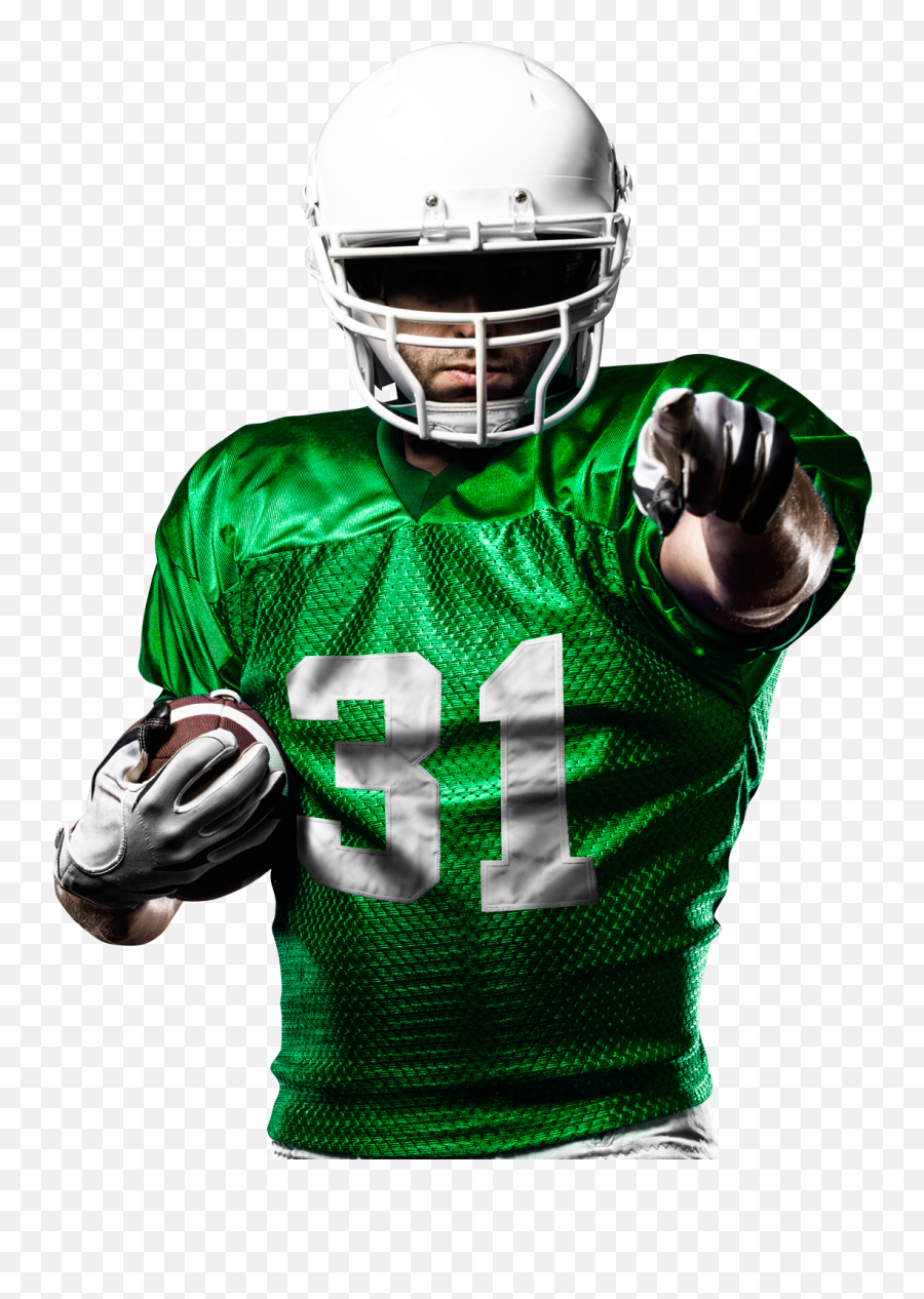 American Football Player Pointing At - Transparent American Football Player Png Emoji,Football Player Emoji