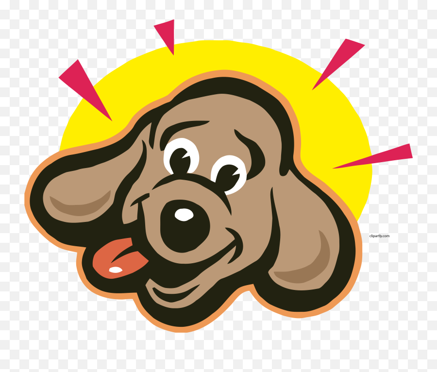 Bright Dog Face Clipart Png - Happy Dog Face Clipart Emoji,Dog Face Emoji