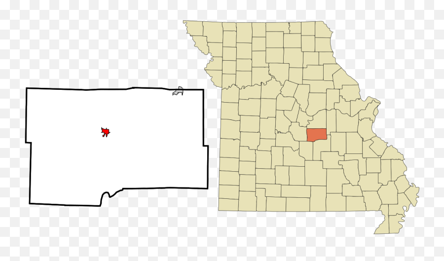 Maries County Missouri Incorporated And Unincorporated - Ebbing Missouri On A Map Emoji,Sh Emoji