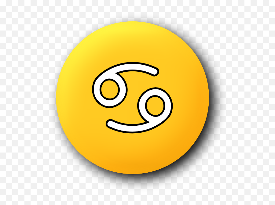 Yellow Cancer Symbol - Clip Art Emoji,Metal Emoticon