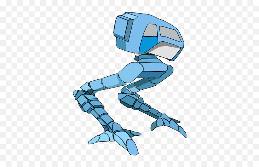 Robot Azul - Robot Legs Clipart Emoji,Llama Emoji