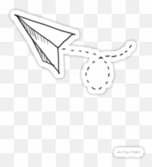 Simply A Cute Paper Plane Flying Away - Transparent Tumblr Collage Stickers Emoji,Plane And Paper Emoji