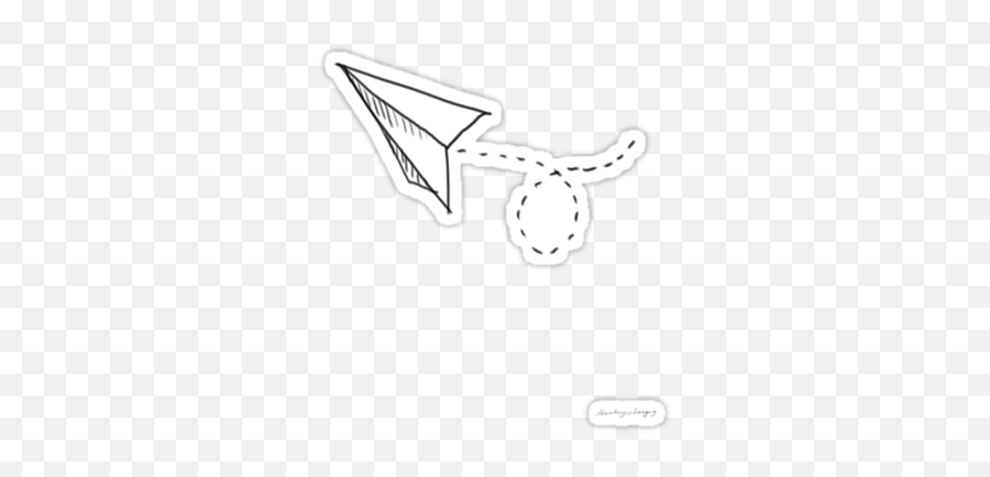Simply A Cute Paper Plane Flying Away - Transparent Tumblr Collage Stickers Emoji,Plane And Paper Emoji