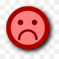 Free Sad Emoticons Download Clip Art - Red Smiley Png Emoji