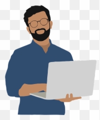Guy Male - Homem Com Computador Png Emoji