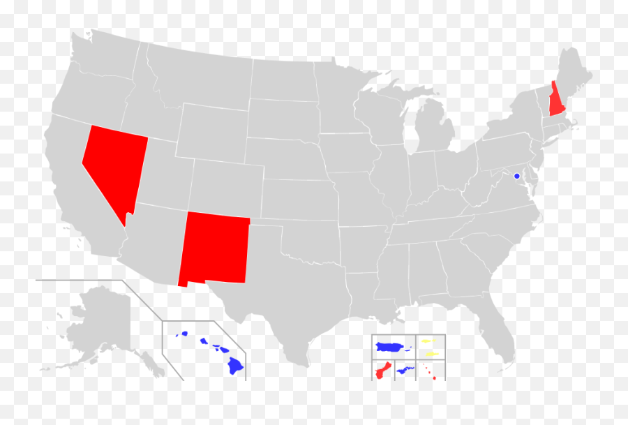 Ethnic Minority Governors - 116th Congress Senate Map Emoji,American Samoa Flag Emoji