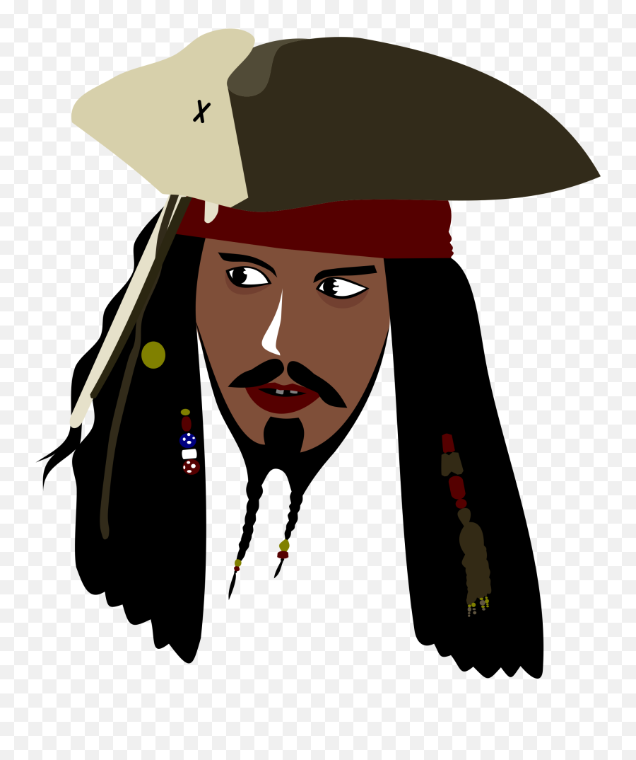 Captain Jack Sparrow Vector Clipart - Captain Jack Sparrow Clipart Emoji,Conch Shell Emoji