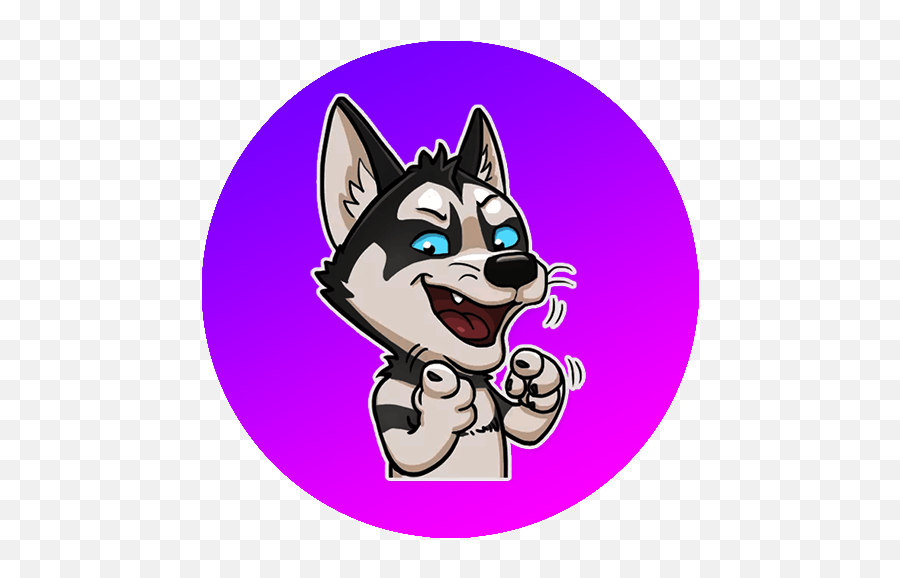 Hushky Dog Sticker For Whatsapp - Wastickerapps Emoji,Peanut Butter And Jelly Emoji