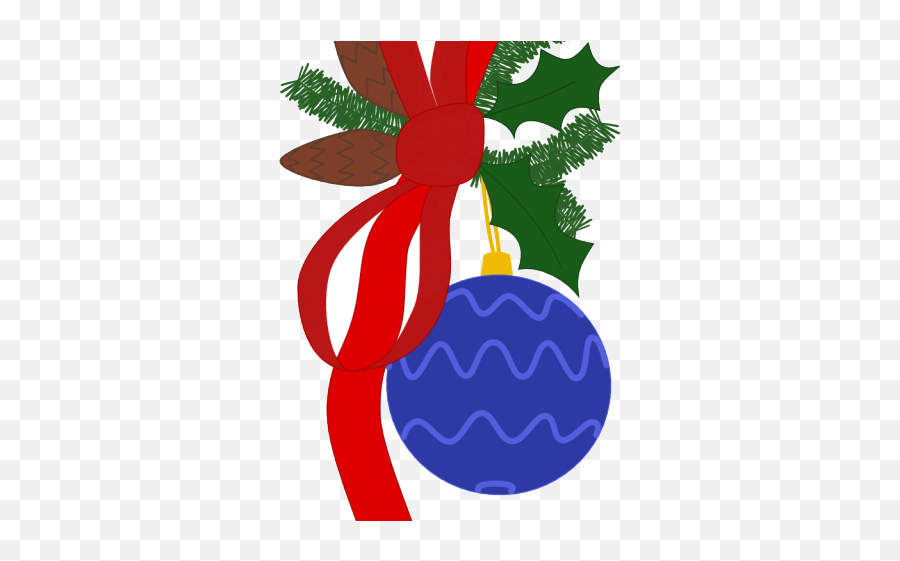 Christmas Ribbon Clipart Christmas Program - Christmas Christmas Ornaments Png Vector Emoji,Emoji Christmas Ornaments