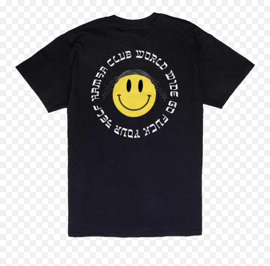 Happy Face Tee Black - Sapporo Beer Garden Emoji,Jewish Emoticon