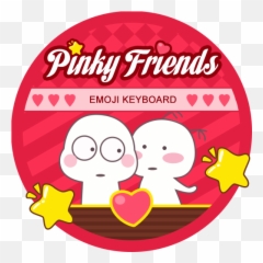 Pinky Friends Keyboard 3 - Cartoon Emoji,Pinky Emoji